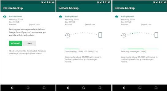 transfer whatsapp from android to android