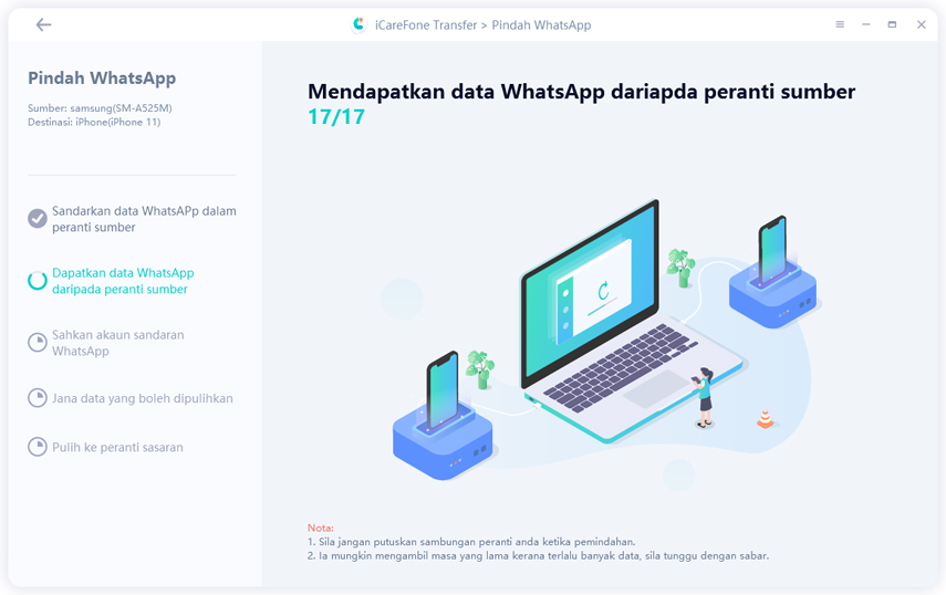 dapat data whatsapp dari android