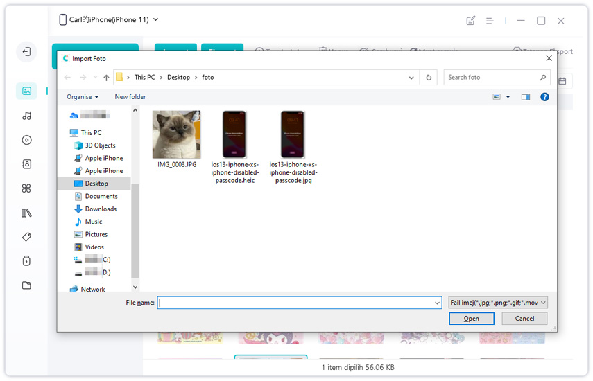 import foto ke iphone - panduan icarefone