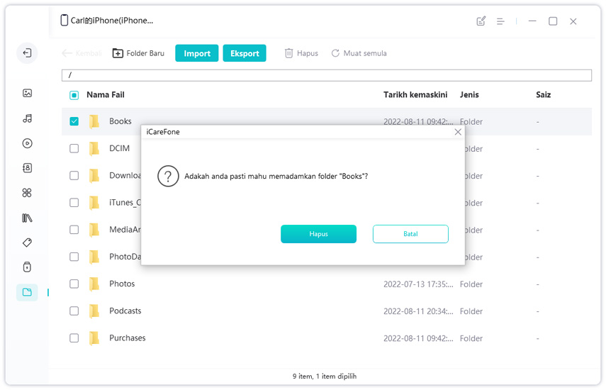 padam foto dari iphone - panduan icarefone