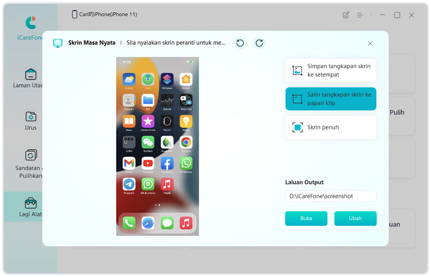 copy screenshots to clipboard